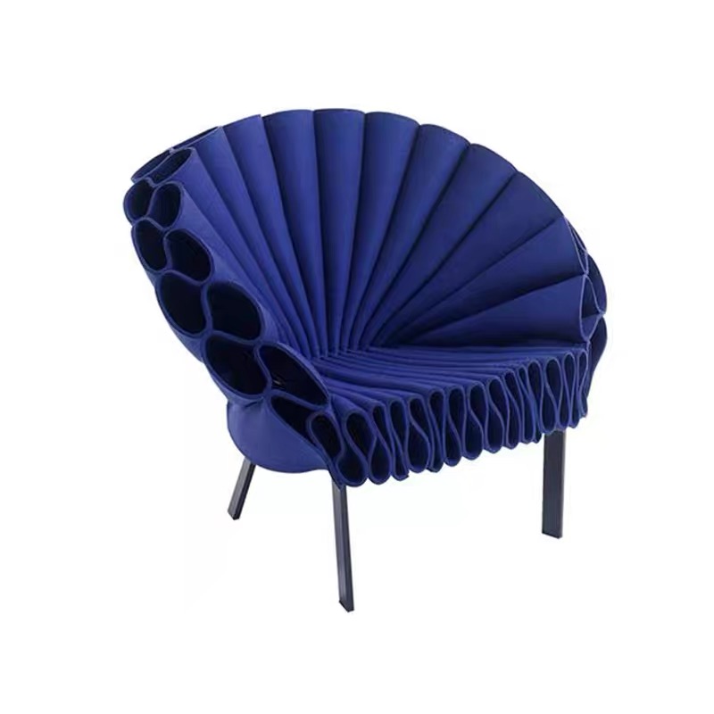 Roma系列孔雀單人休閒椅RM-LC-001藍