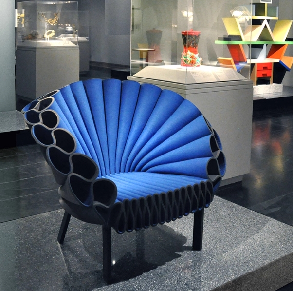 Roma系列孔雀單人休閒椅RM-LC-001藍