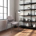 現代簡約 鋼架皮質 餐椅TS3657