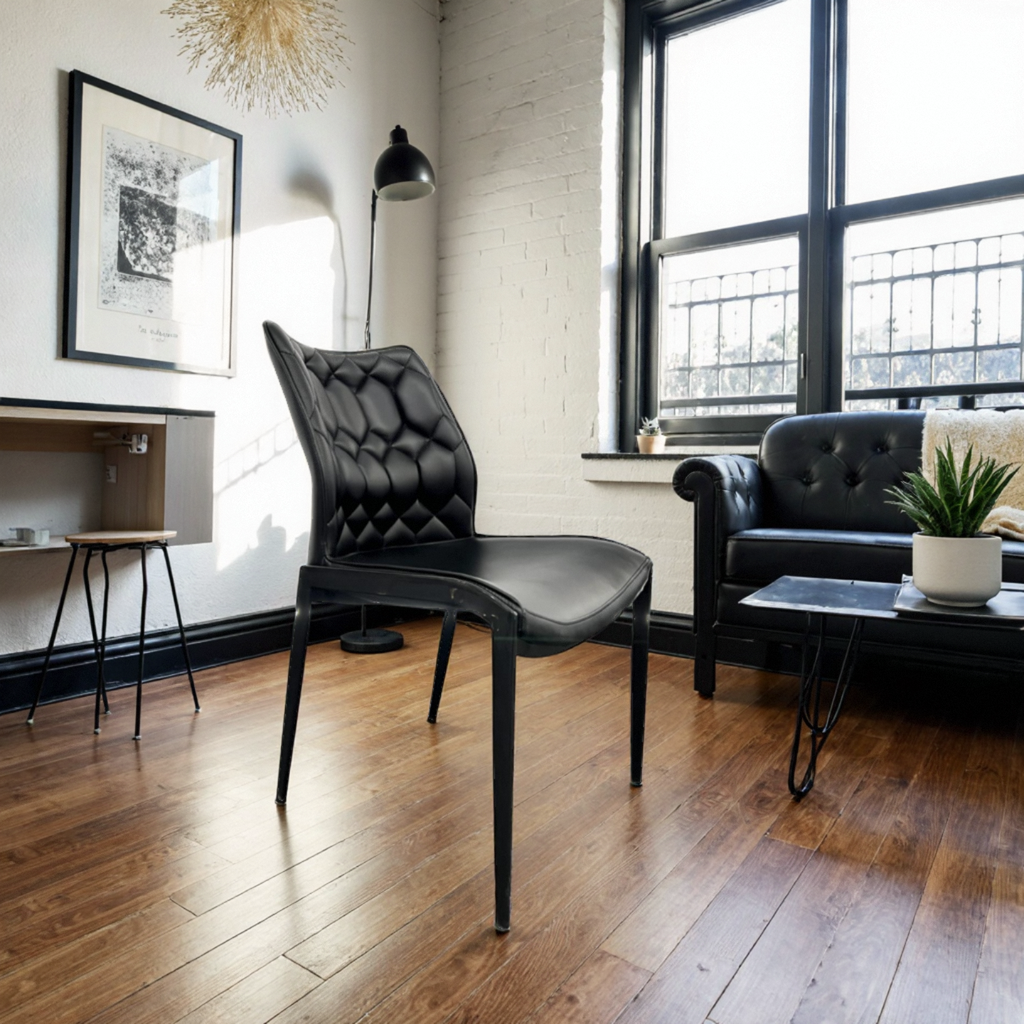 現代簡約 鋼鐵皮質 餐椅 TS3698