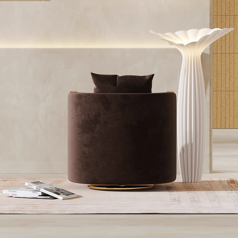 Hikari系列輕奢絨布休閒椅HK-LC-002