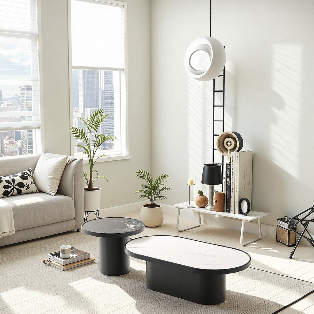 義式極簡 微晶石面 組合茶几 YJJ2518#大