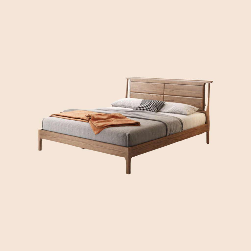 北歐風 白蠟木 實木雙人床A01床 1.5米