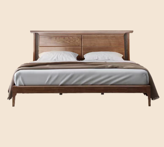 北歐風 白蠟木 實木雙人床A01床 1.8米