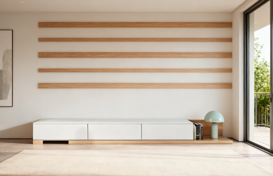 奶油風 可伸縮 三門地櫃 電視櫃902#OL