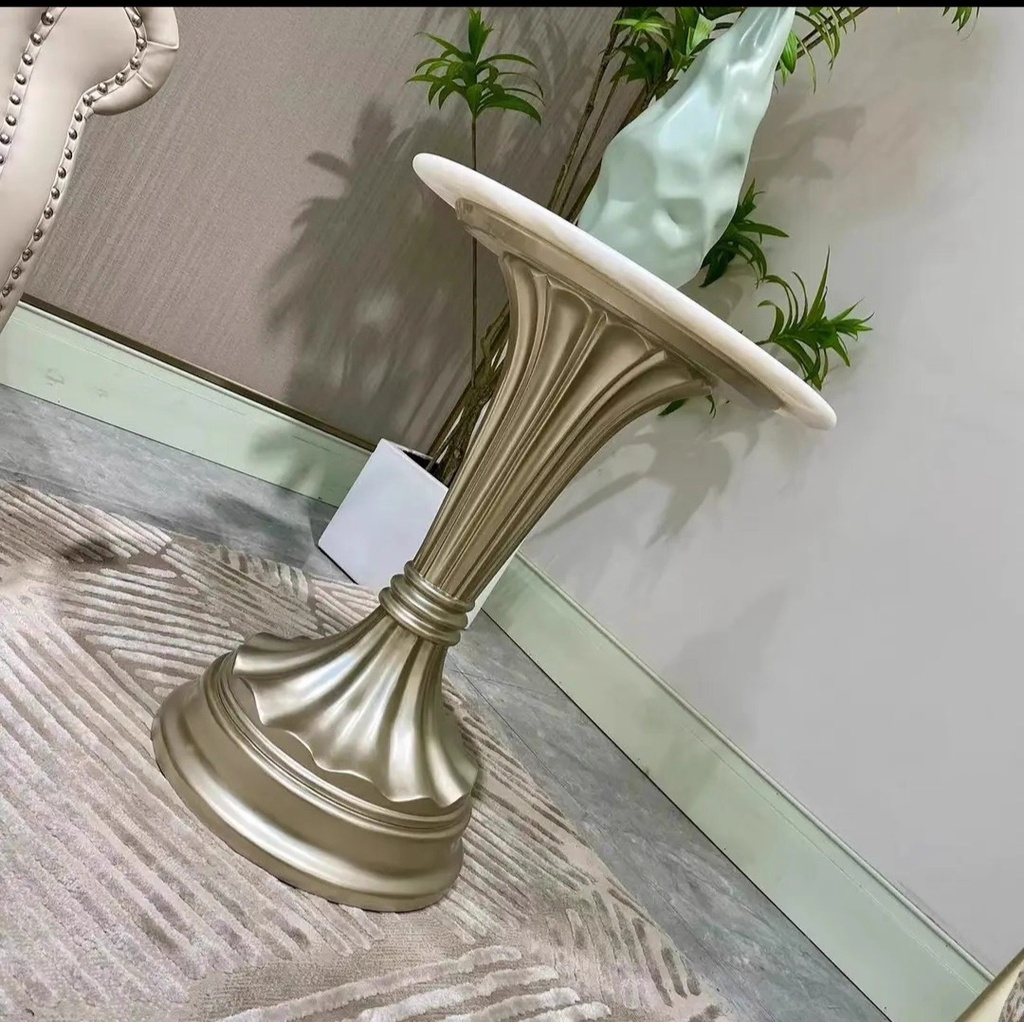 美式輕奢 大理石 實木邊几 QJ-FN40