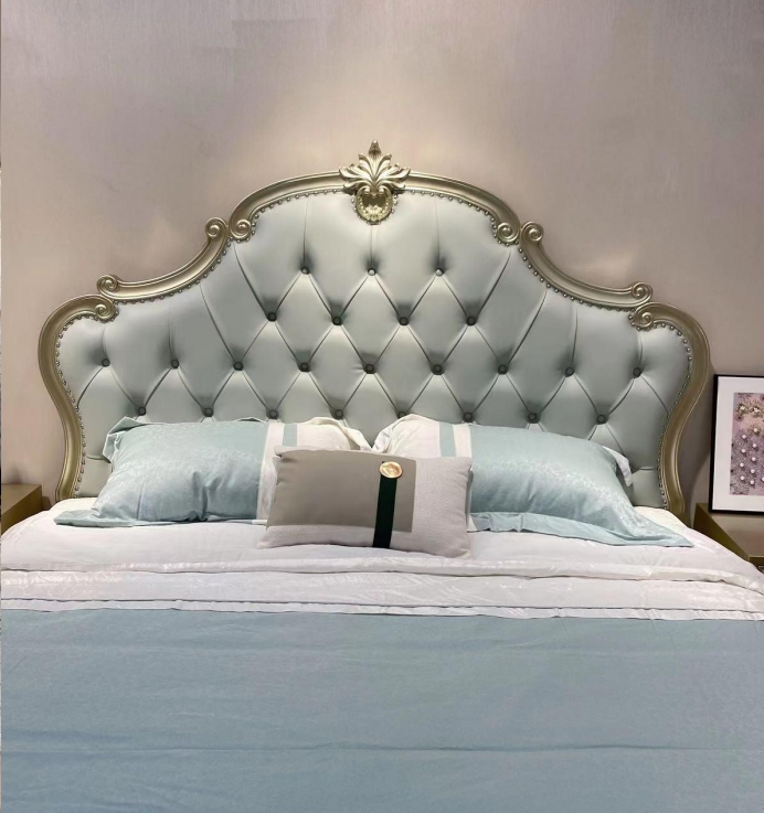 美式輕奢 臥室 維多利亞真皮床 QJ-FA63