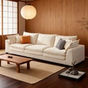 奶油風 簡約直排科技布沙發108#