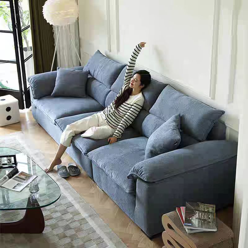 北歐風 超軟羽絨高靠背布沙發 OL-165#