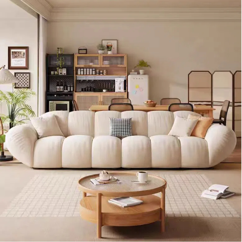 奶油風 直排棉花糖花瓣雲朵布沙發 OL-2168#