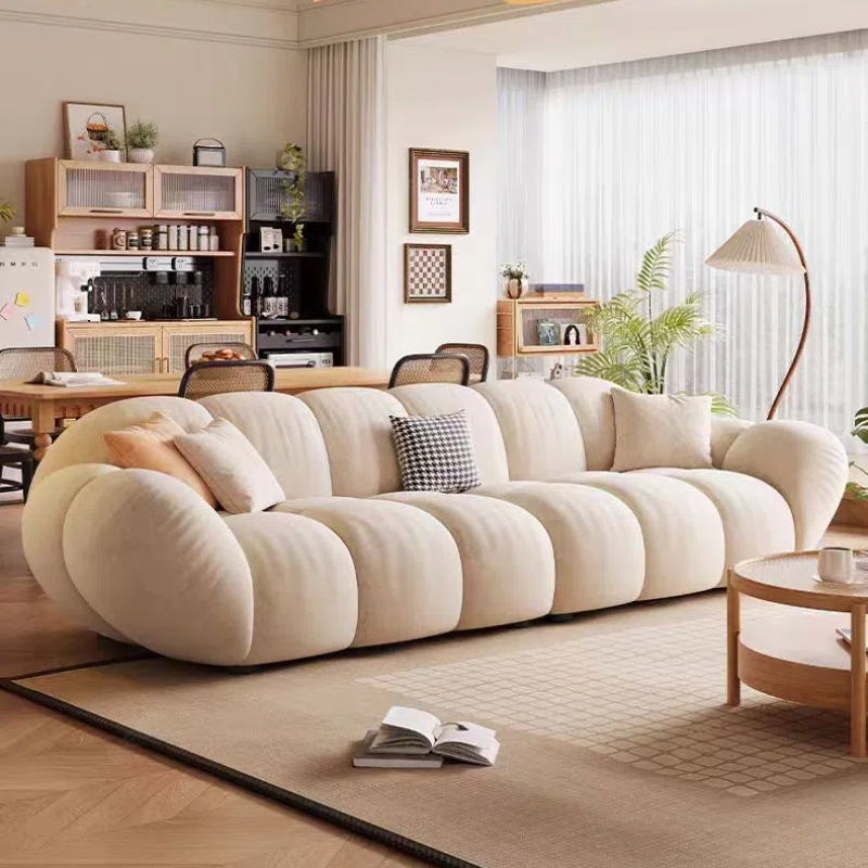 奶油風 直排棉花糖花瓣雲朵布沙發 OL-2168#