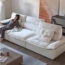 奶油風 直排帆船可調節靠背布沙發 OL-21991#