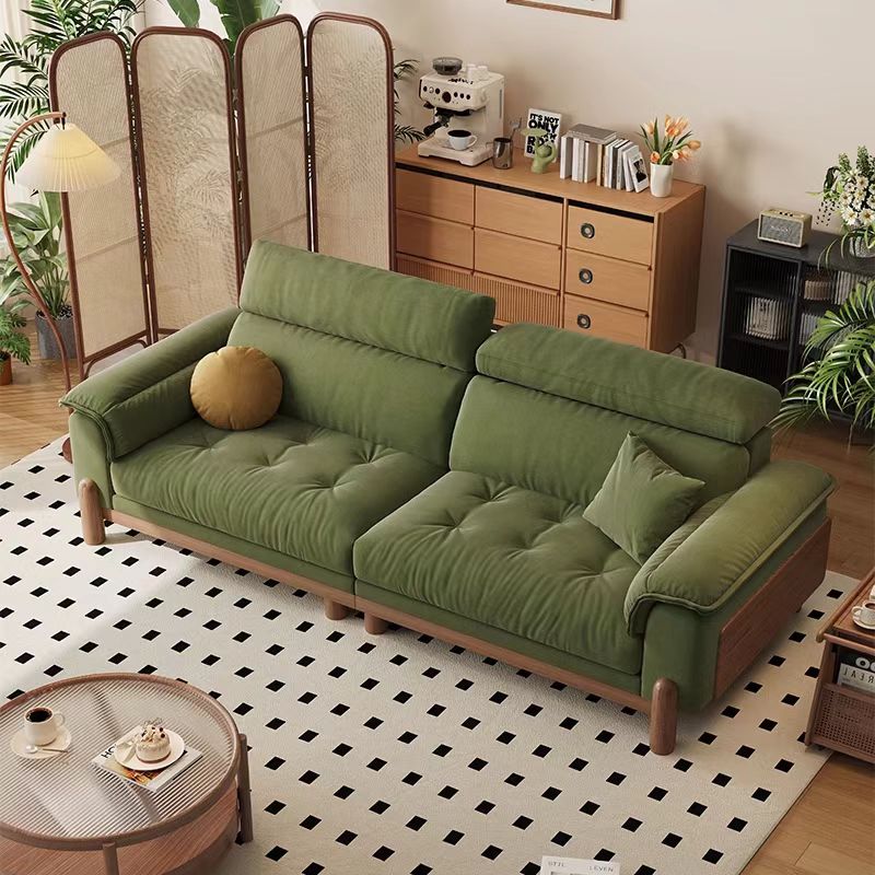 奶油風 日式牛油果色直排布沙發 OL-2236#