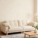 奶油風 直排小戶型雲朵布沙發 OL-2239#