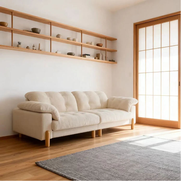 奶油風 直排小戶型雲朵布沙發 OL-2239#