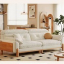 奶油風 直排原木可拆洗貓抓布沙發 OL-2385#