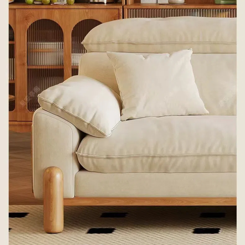 奶油風 直排原木可拆洗貓抓布沙發 OL-2385#