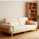 奶油風 小戶型直排原木布沙發 OL-2387#