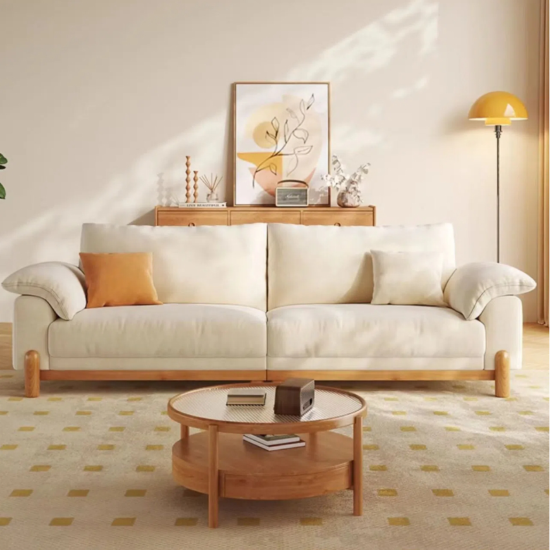 北歐風 可拆洗直排實木羽絨布沙發 OL-2399#