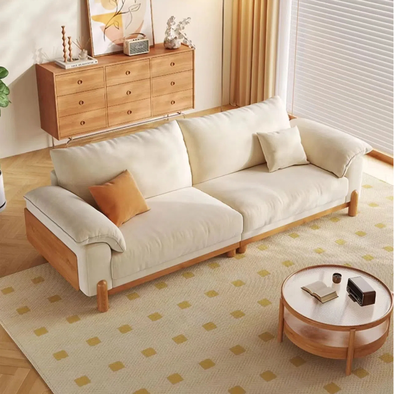 北歐風 可拆洗直排實木羽絨布沙發 OL-2399#