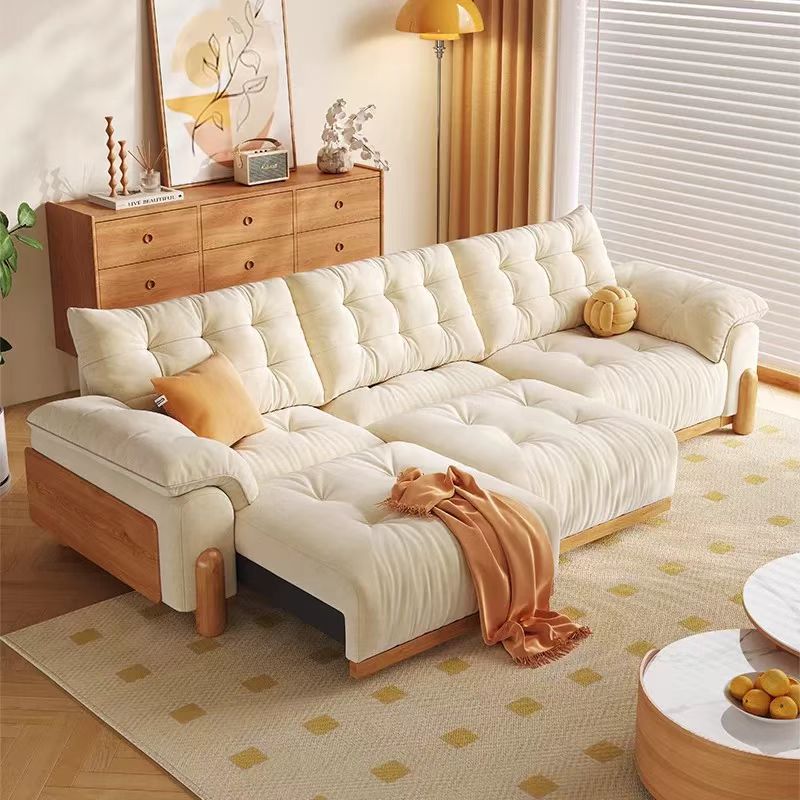 北歐風 實木沙發床折疊兩用布沙發 OL-512#