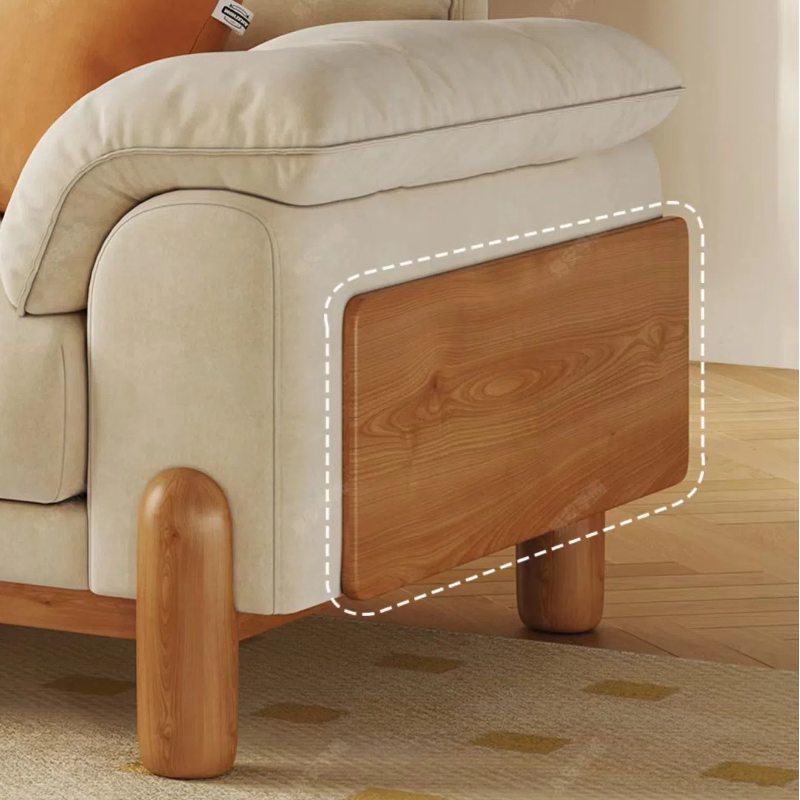 北歐風 直排雲朵小戶型實木布沙發 OL-552#