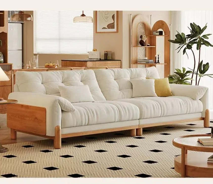 奶油風 直排大象耳朵雲朵布沙發 OL-5528#