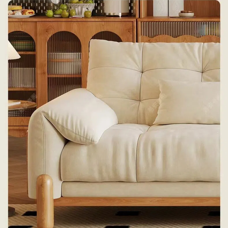 奶油風 直排大象耳朵雲朵布沙發 OL-5528#