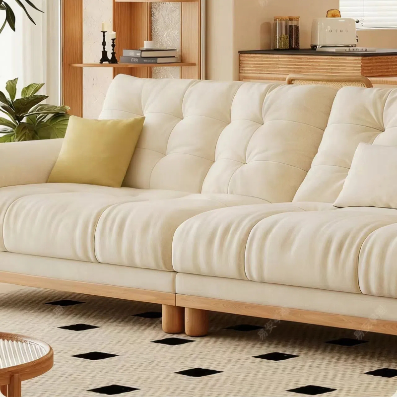 奶油風 直排大象耳朵雲朵布沙發 OL-5528#