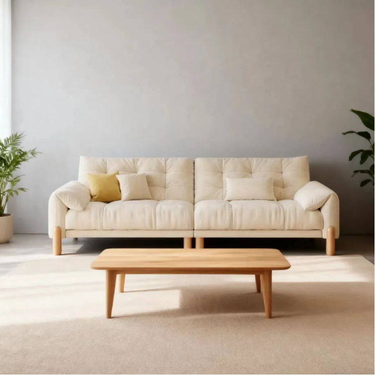 奶油風 直排大象耳朵雲朵布沙發 OL-5529#