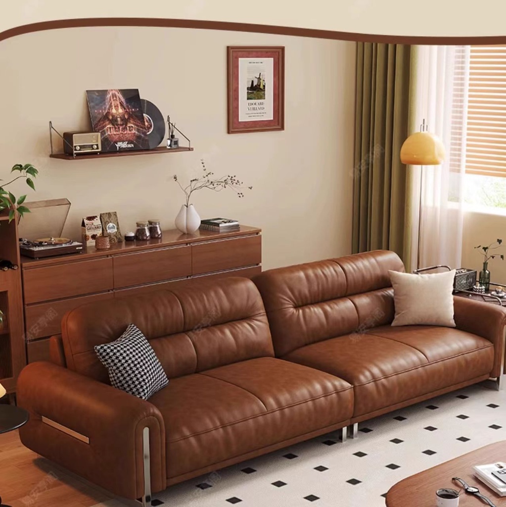 中古侘寂風 皮沙發 OL-子爵#