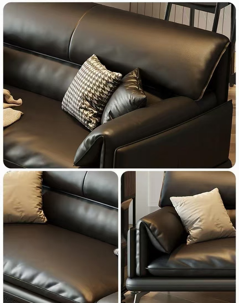 義式極簡風 直排小戶型頭層牛皮沙發 OL-8088#