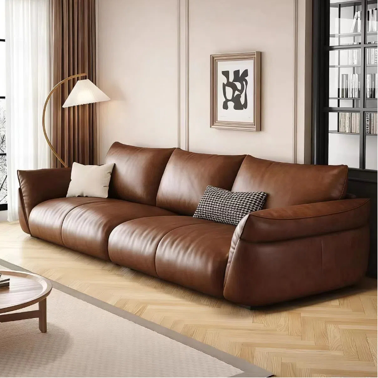 現代簡約風 小戶型復古直排真皮沙發 OL-2893#