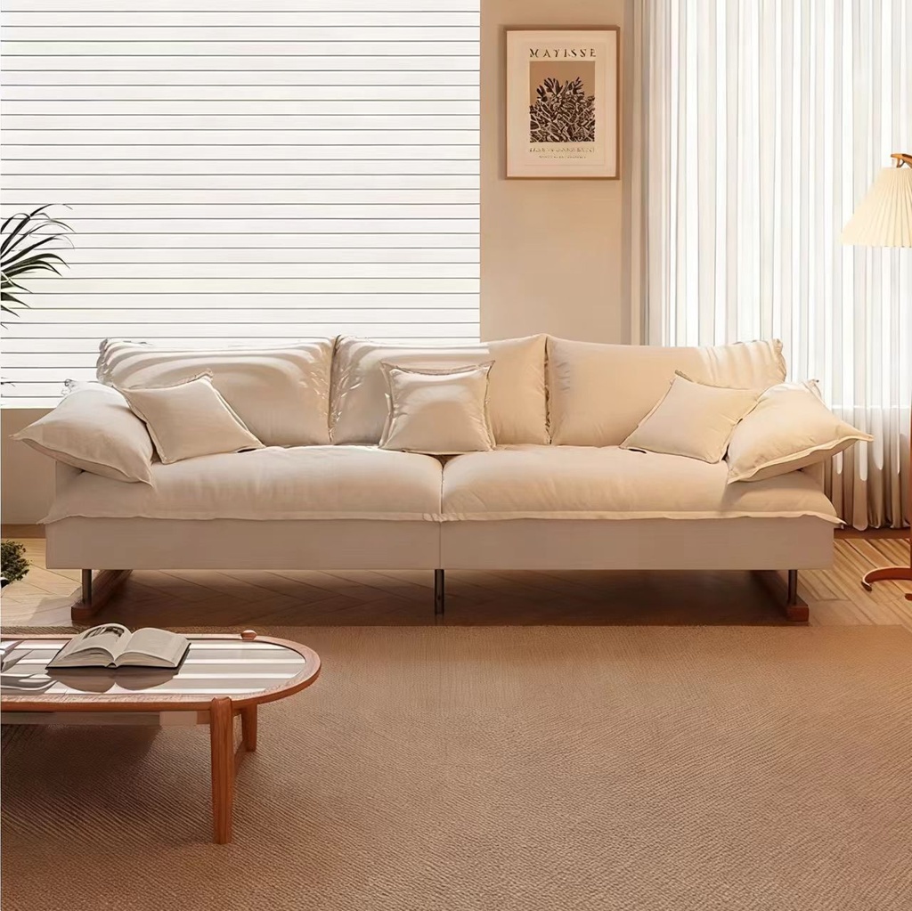 中古侘寂風 直排可拆洗棉麻布沙發 OL-5031#