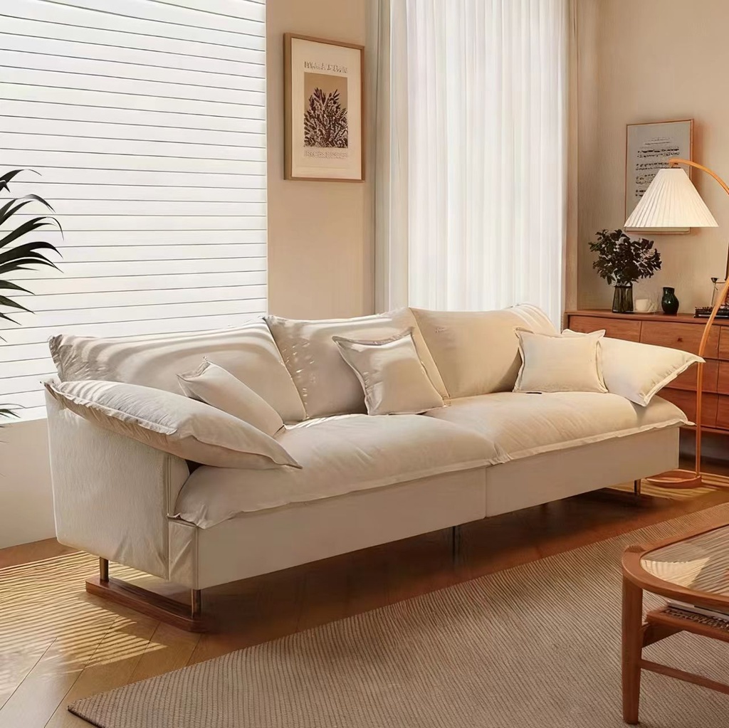 中古侘寂風 直排可拆洗棉麻布沙發 OL-5031#