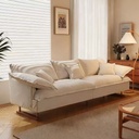 中古侘寂風 直排可拆洗棉麻布沙發 OL-5031#