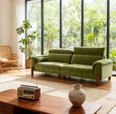 現代簡約風 小戶型日式直排牛油果色布沙發 OL-2237#