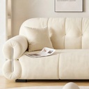 義式極簡風 復古小戶型直排棉花糖貓抓布沙發 OL-875#