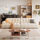 奶油風 小戶型直排棉花糖貓抓布沙發 OL-婉兮#