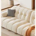 奶油風 小戶型直排棉花糖貓抓布沙發 OL-婉兮#