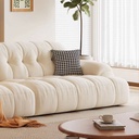 奶油風 小戶型直排棉花糖貓抓布沙發 OL-婉兮#