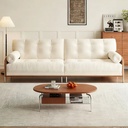 中古侘寂風 小戶型直排雲朵可拆洗布沙發 OL-念珠#