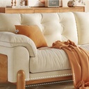 北歐風 直排小戶型雲朵實木貓抓布沙發 OL-戴維#