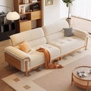 北歐風 直排小戶型雲朵實木布沙發 OL-曦月#