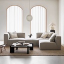 中古侘寂風 羽絨可拆洗棉麻豆腐塊布沙發 OL-柳岸#