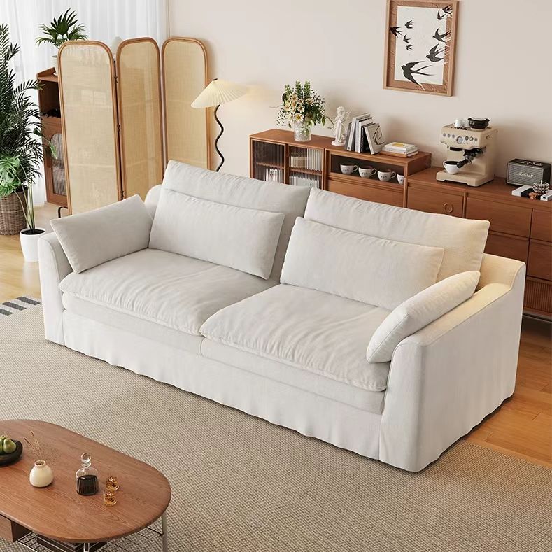 中古侘寂風 小戶型可拆洗奶油懷抱布沙發 OL-風信子#