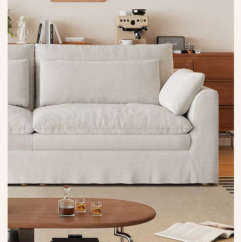 中古侘寂風 小戶型可拆洗奶油懷抱布沙發 OL-風信子#