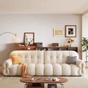 奶油風 小戶型直排雲朵棉花糖頭層牛皮沙發 OL-895#