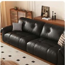 義式極簡風 復古輕奢頭層牛皮大象耳朵皮沙發 OL-2988#