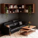 中古侘寂風 黑色直排小戶型頭層牛皮沙發 OL-雲海#